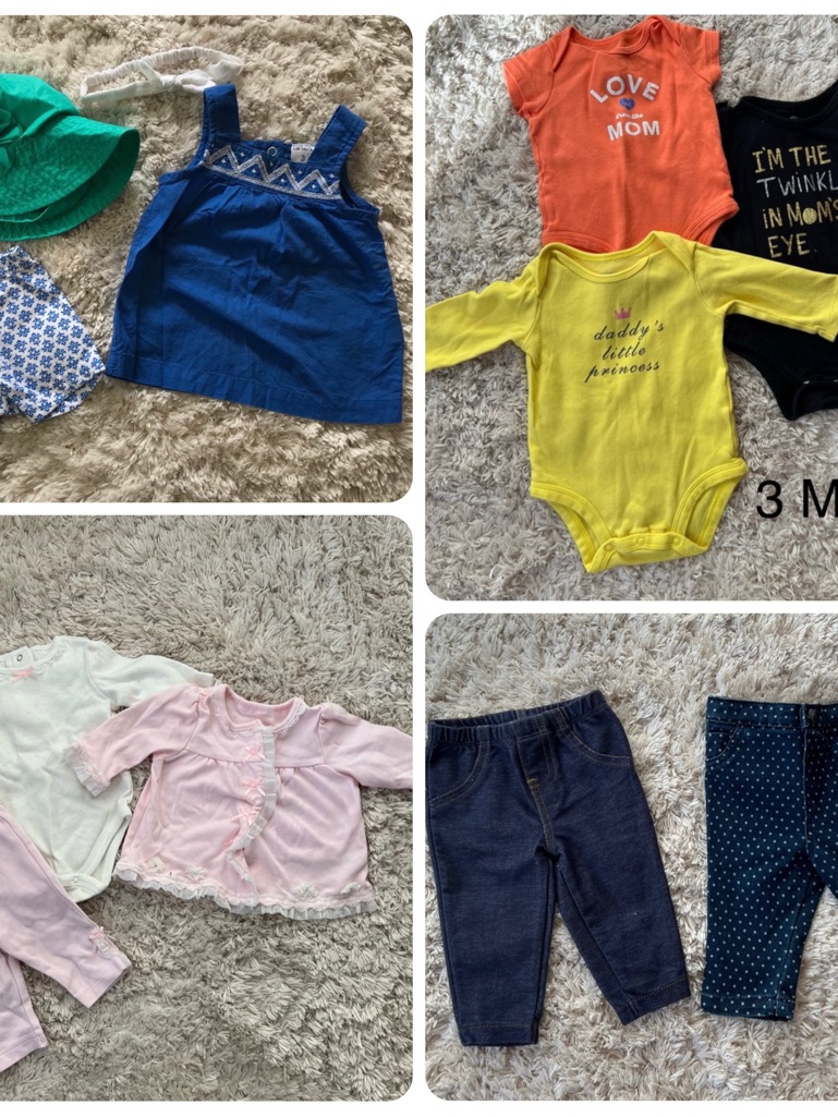 Baby Girl Clothes Bundle 3 Month Lot 10+ Pc Outfit Set Carterâs Bodysuits Tops
